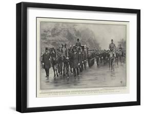 The Funeral of President Mckinley, the Hearse Leaving White House under Military Escort-Frank Dadd-Framed Giclee Print