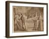 The Funeral of Raymond Diocrès: an Episode from the Story of St Bruno, 1619-21 (Brush and Brown Ink-Giovanni Lanfranco-Framed Giclee Print