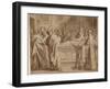 The Funeral of Raymond Diocrès: an Episode from the Story of St Bruno, 1619-21 (Brush and Brown Ink-Giovanni Lanfranco-Framed Giclee Print