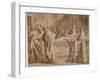 The Funeral of Raymond Diocrès: an Episode from the Story of St Bruno, 1619-21 (Brush and Brown Ink-Giovanni Lanfranco-Framed Giclee Print