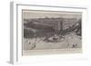 The Funeral of Senor Castelar, the Procession Passing the Plaza De Madrid-null-Framed Giclee Print