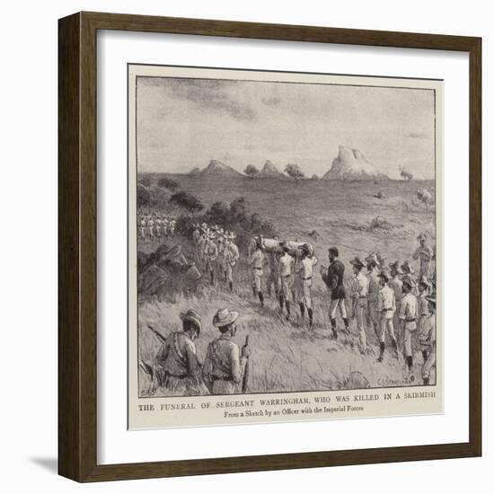 The Funeral of Sergeant Warringham, Who Was Killed in a Skirmish-Charles Joseph Staniland-Framed Giclee Print