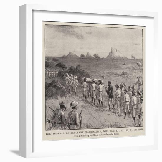 The Funeral of Sergeant Warringham, Who Was Killed in a Skirmish-Charles Joseph Staniland-Framed Giclee Print