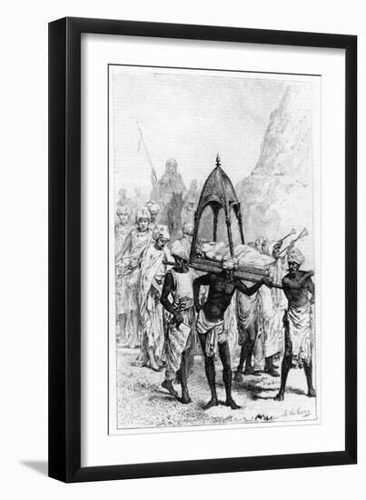 The Funeral of Sinbad's Wife, 19th Century-null-Framed Giclee Print