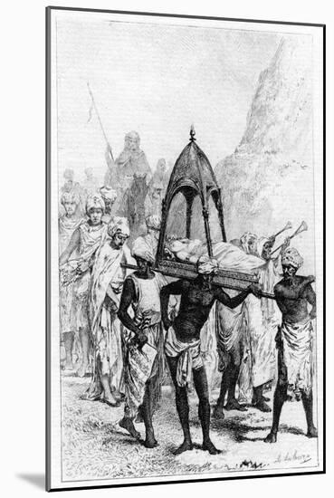 The Funeral of Sinbad's Wife, 19th Century-null-Mounted Giclee Print