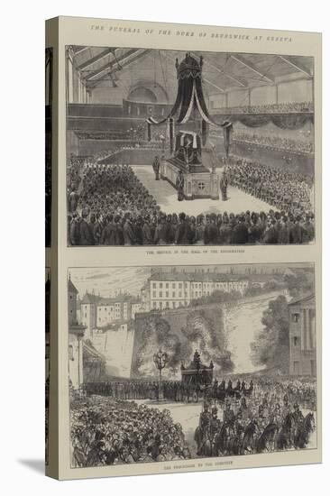 The Funeral of the Duke of Brunswick at Geneva-null-Stretched Canvas