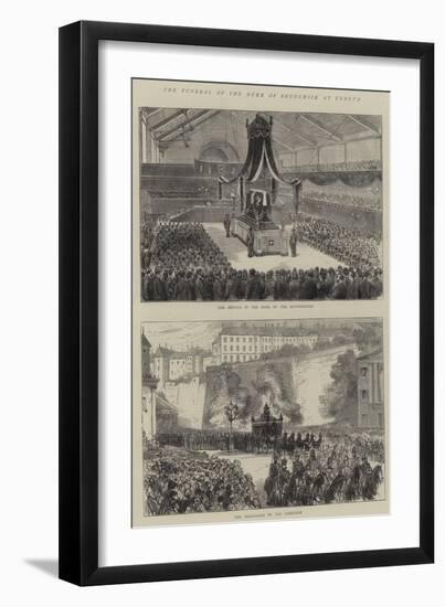 The Funeral of the Duke of Brunswick at Geneva-null-Framed Giclee Print