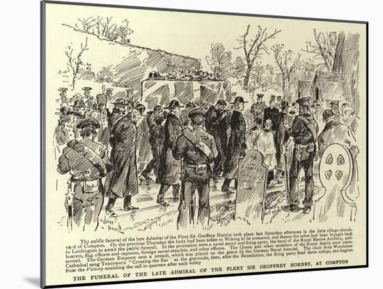 The Funeral of the Late Admiral of the Fleet Sir Geoffrey Hornby, at Compton-null-Mounted Giclee Print