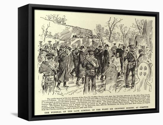 The Funeral of the Late Admiral of the Fleet Sir Geoffrey Hornby, at Compton-null-Framed Stretched Canvas