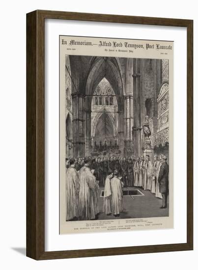 The Funeral of the Late Alfred Lord Tennyson, Poet Laureate-null-Framed Giclee Print