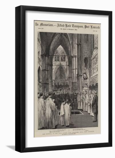 The Funeral of the Late Alfred Lord Tennyson, Poet Laureate-null-Framed Giclee Print