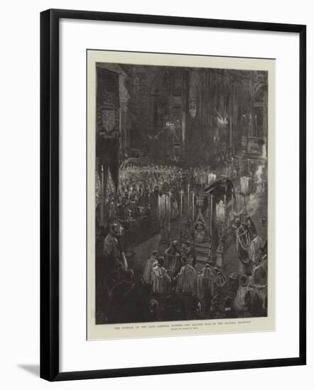 The Funeral of the Late Cardinal Manning, the Requiem Mass in the Oratory, Brompton-Sydney Prior Hall-Framed Giclee Print