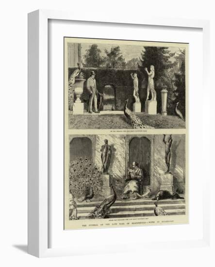 The Funeral of the Late Earl of Beaconsfield, Notes at Hughenden-Sydney Prior Hall-Framed Giclee Print