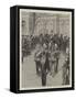 The Funeral of the Late Grand Duke of Hesse at Darmstadt, the Procession Leaving the Palace-null-Framed Stretched Canvas