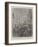 The Funeral of the Queen of Denmark, the Service in Roskilde Cathedral-Henry William Brewer-Framed Giclee Print