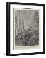 The Funeral of the Queen of Denmark, the Service in Roskilde Cathedral-Henry William Brewer-Framed Giclee Print