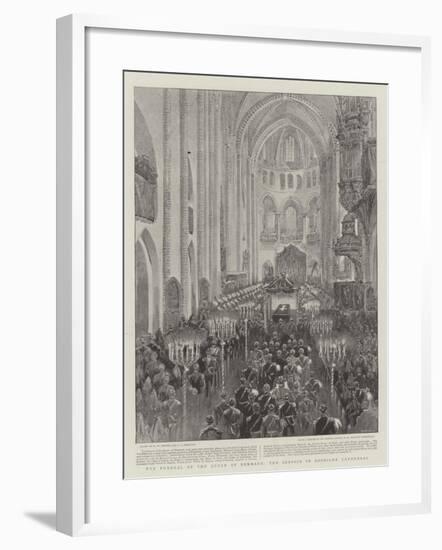 The Funeral of the Queen of Denmark, the Service in Roskilde Cathedral-Henry William Brewer-Framed Giclee Print