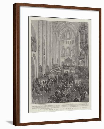 The Funeral of the Queen of Denmark, the Service in Roskilde Cathedral-Henry William Brewer-Framed Giclee Print