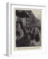 The Funeral of the Queen of the Belgians, the Funeral Procession on the Way to the Church at Laeken-William Hatherell-Framed Giclee Print