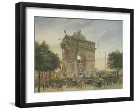 The Funeral of Victor Hugo (1802-85) 1885-Georges Francois Guiaud-Framed Giclee Print