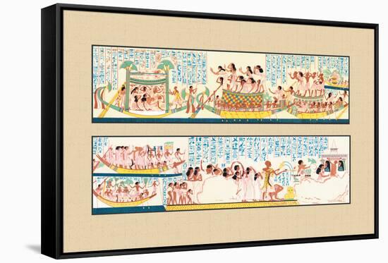 The Funeral Passing over the Lake of the Dead-J. Gardner Wilkinson-Framed Stretched Canvas