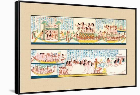 The Funeral Passing over the Lake of the Dead-J. Gardner Wilkinson-Framed Stretched Canvas