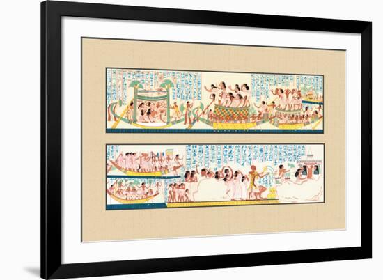 The Funeral Passing over the Lake of the Dead-J. Gardner Wilkinson-Framed Art Print