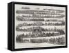 The Funeral Procession of Field-Marshal the Duke of Wellington, 18 November 1852-null-Framed Stretched Canvas