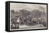 The Funeral Procession of the Late Prince Jerome Crossing the Place De La Concorde, Paris-null-Framed Stretched Canvas