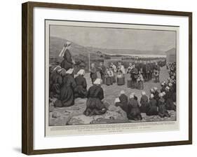 The Funeral Procession on its Way to the Church at Ushant-Henry Marriott Paget-Framed Giclee Print