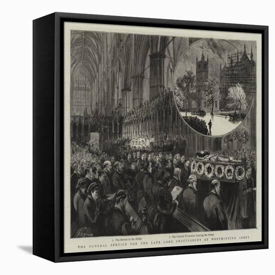 The Funeral Service for the Late Lord Shaftesbury at Westminster Abbey-null-Framed Stretched Canvas