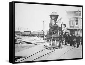 The Funeral Train Carrying President Lincoln's-American Photographer-Framed Stretched Canvas