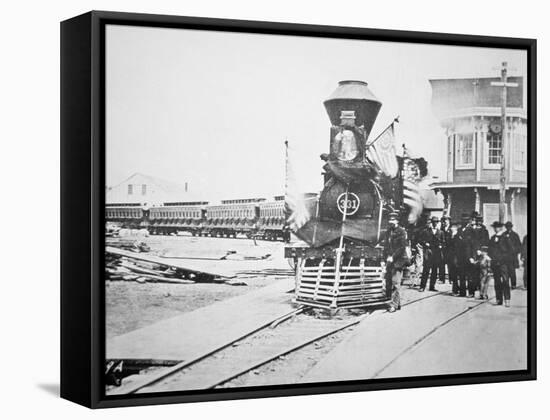 The Funeral Train Carrying President Lincoln's-American Photographer-Framed Stretched Canvas