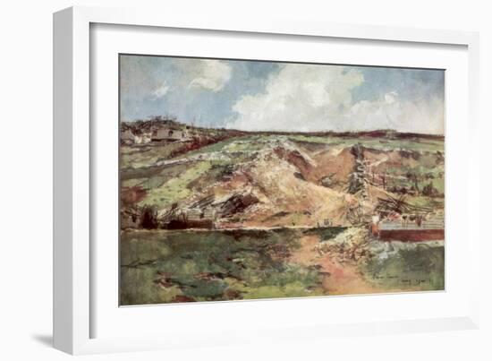 The Funnel of Carency, Artois, France, June 1915-Francois Flameng-Framed Giclee Print