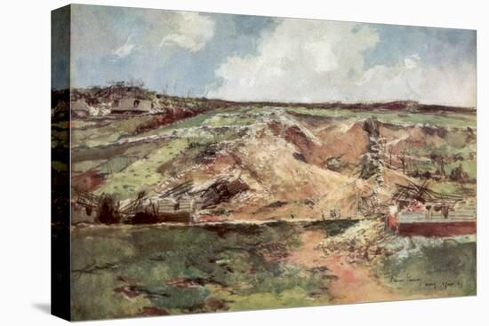 The Funnel of Carency, Artois, France, June 1915-Francois Flameng-Stretched Canvas