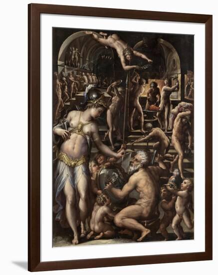 The Furnace of Volcano, 1563-1565-Giorgio Vasari-Framed Giclee Print