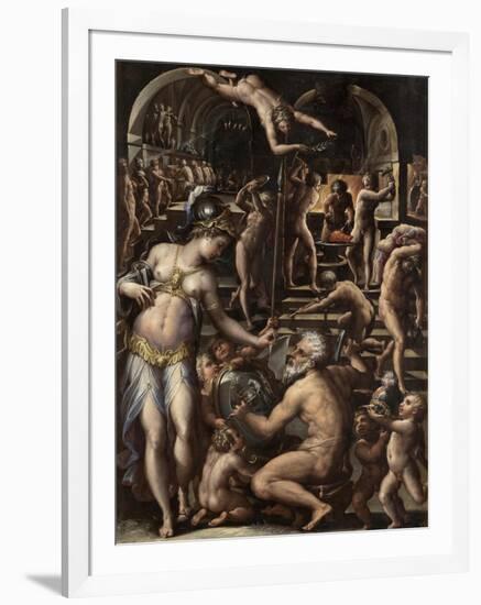 The Furnace of Volcano, 1563-1565-Giorgio Vasari-Framed Giclee Print