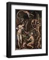 The Furnace of Volcano, 1563-1565-Giorgio Vasari-Framed Premium Giclee Print