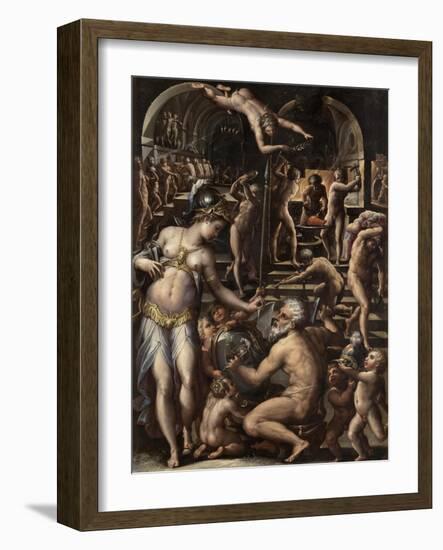 The Furnace of Volcano, 1563-1565-Giorgio Vasari-Framed Giclee Print