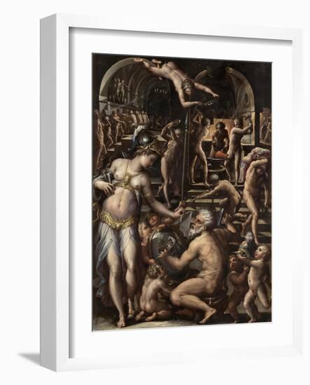 The Furnace of Volcano, 1563-1565-Giorgio Vasari-Framed Giclee Print