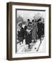 The Future Edward VIII Walking in the Snow in Winlaton, County Durham, 1929-null-Framed Giclee Print