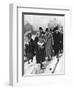 The Future Edward VIII Walking in the Snow in Winlaton, County Durham, 1929-null-Framed Giclee Print