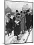 The Future Edward VIII Walking in the Snow in Winlaton, County Durham, 1929-null-Mounted Giclee Print