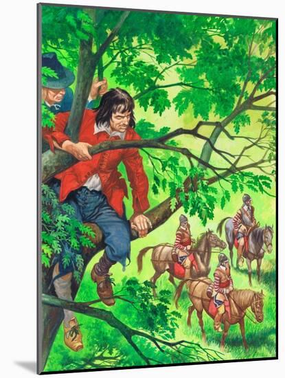 The Future King Charles II Hiding in the Boscobel Oak (Gouache on Paper)-Peter Jackson-Mounted Giclee Print