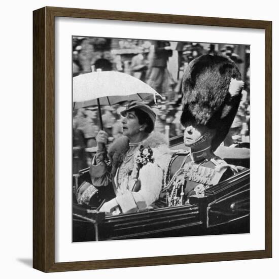 The Future King Edward VII (1894-197) and Queen Maud of Norway (1869-193), 1935-null-Framed Giclee Print