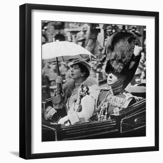 The Future King Edward VII (1894-197) and Queen Maud of Norway (1869-193), 1935-null-Framed Giclee Print