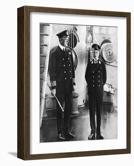 The Future King Edward VIII as a Midshipman in HMS Hindustan, C1910-null-Framed Giclee Print