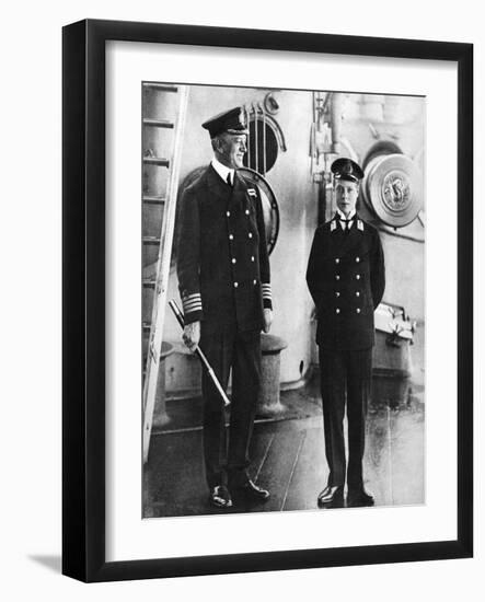 The Future King Edward VIII as a Midshipman in HMS Hindustan, C1910-null-Framed Giclee Print