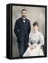 The future King George V and Queen Mary shortly after their marriage, 1893 (1911)-WS Stuart-Framed Stretched Canvas