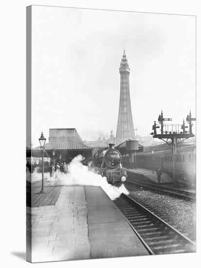 The Fylde Coast Express at Blackpool Central Station-null-Stretched Canvas